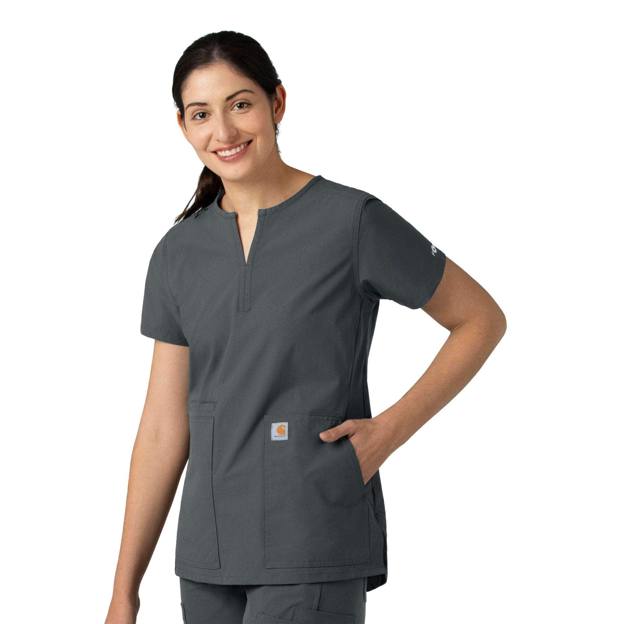 Women's force essentials notch neck tunic scrub top