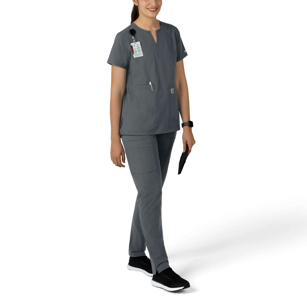 Women's force essentials notch neck tunic scrub top