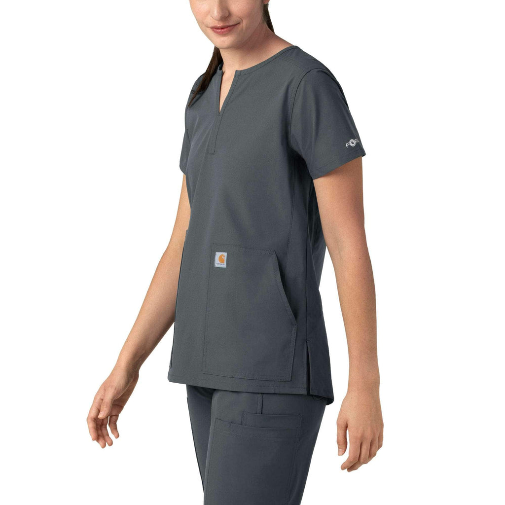 Women's force essentials notch neck tunic scrub top