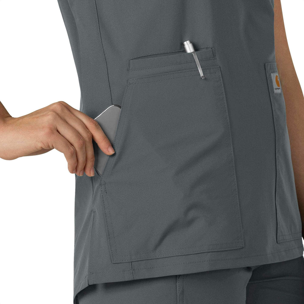 Women's force essentials notch neck tunic scrub top