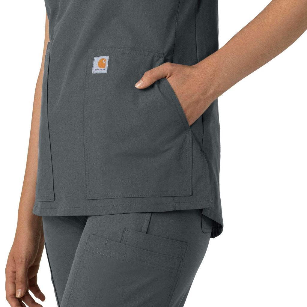 Women's force essentials notch neck tunic scrub top