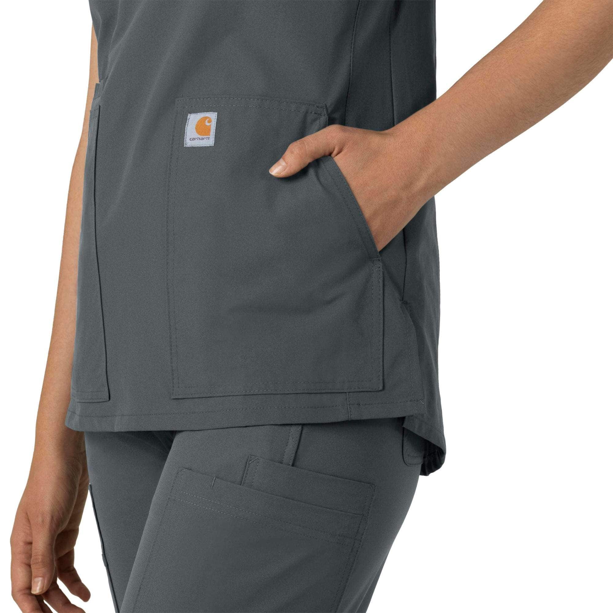 Women's force essentials notch neck tunic scrub top
