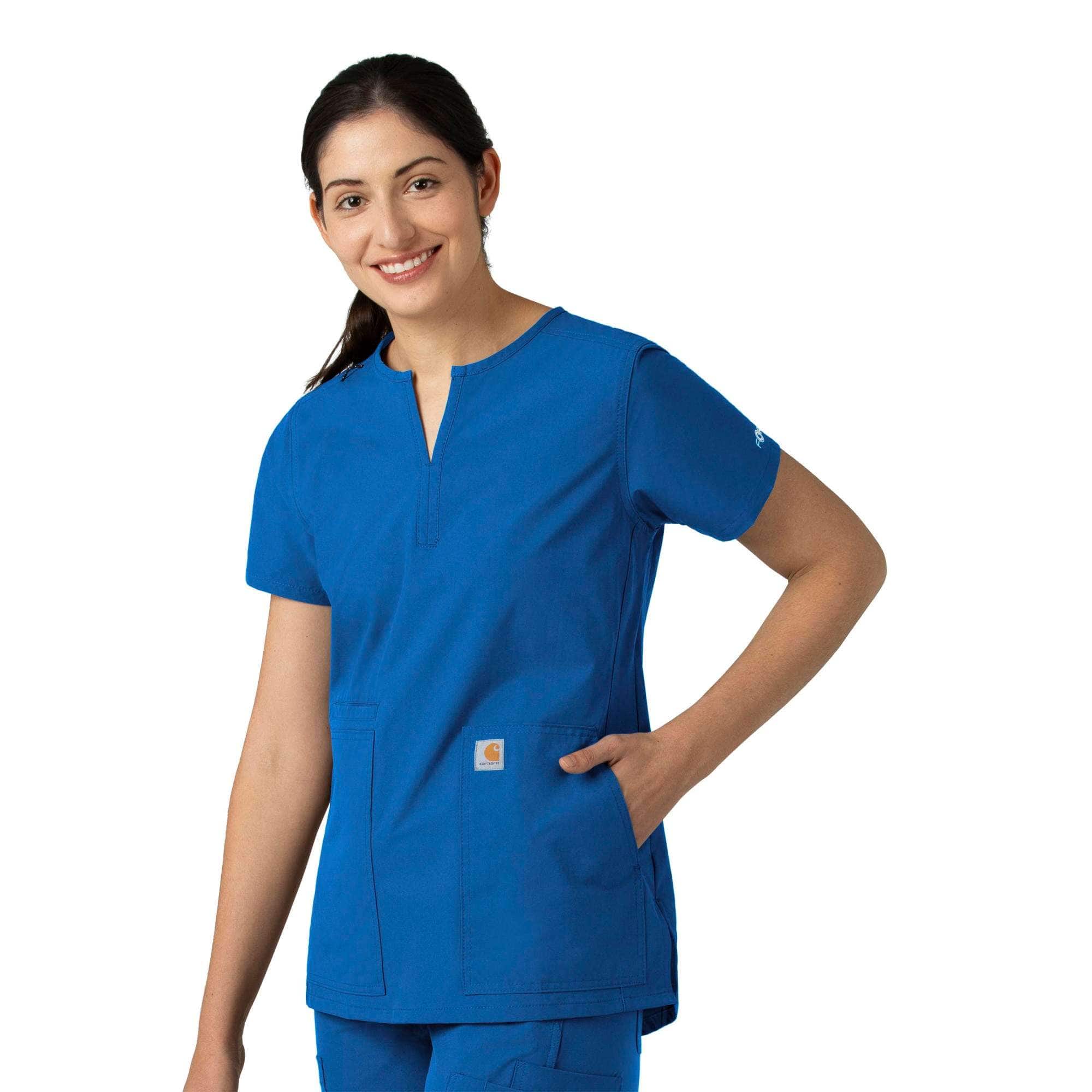 Women's force essentials notch neck tunic scrub top
