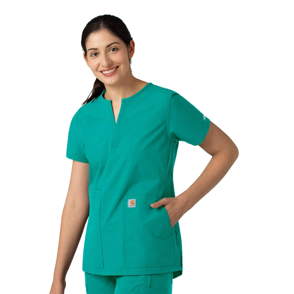 Women's force essentials notch neck tunic scrub top