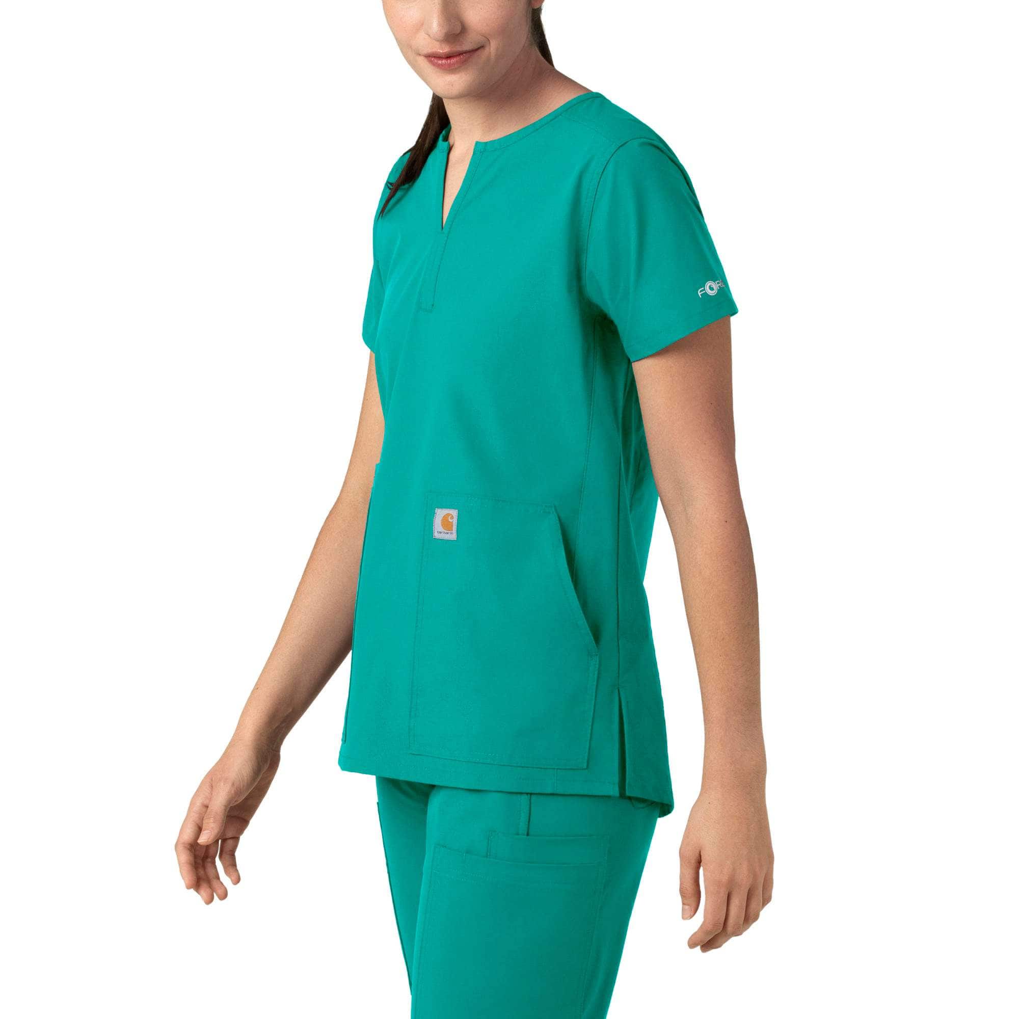 Women's force essentials notch neck tunic scrub top