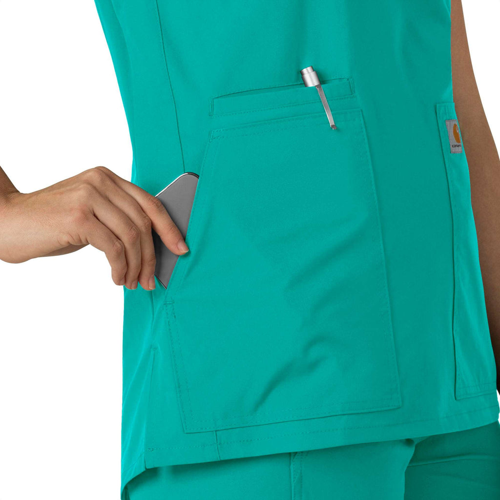 Women's force essentials notch neck tunic scrub top