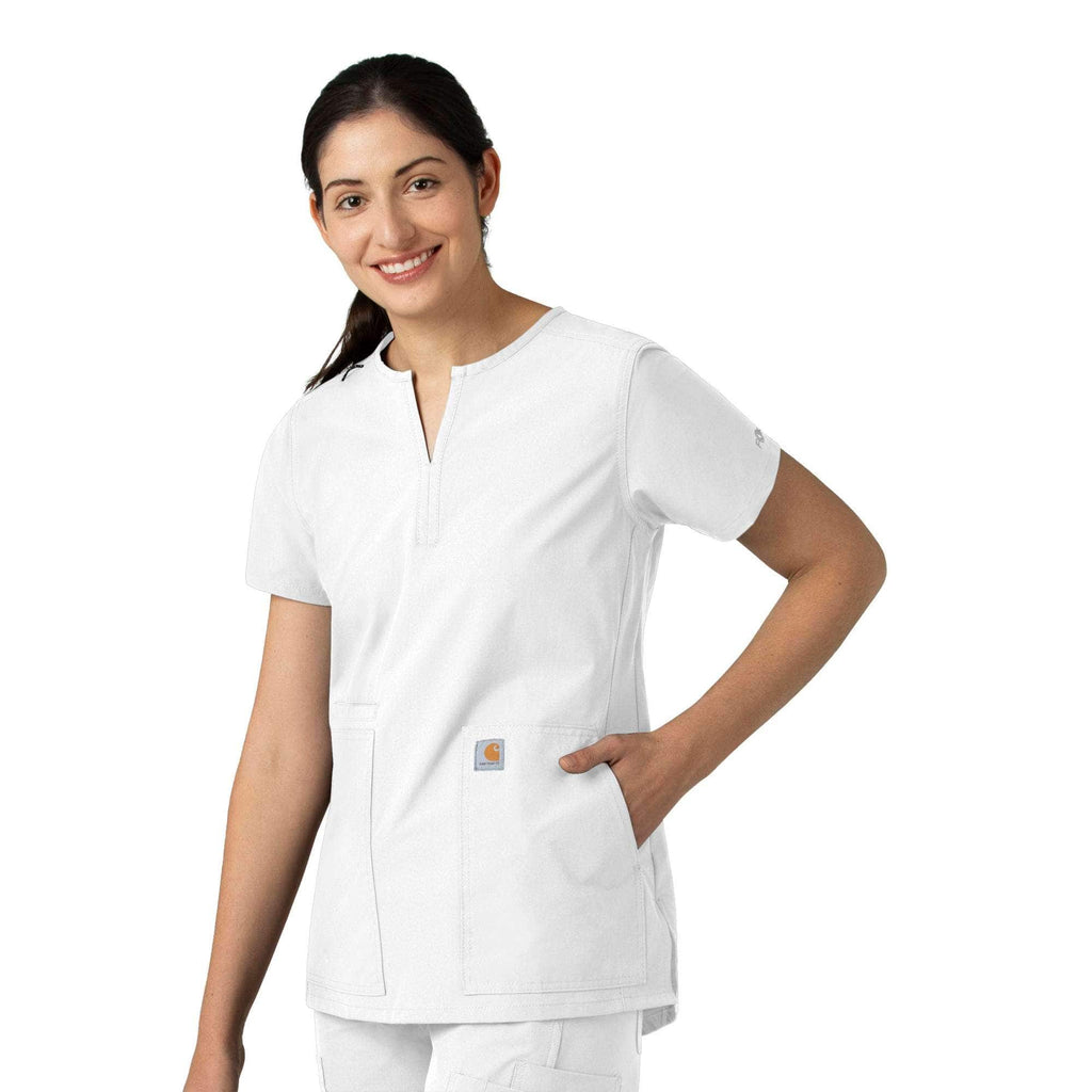 Women's force essentials notch neck tunic scrub top