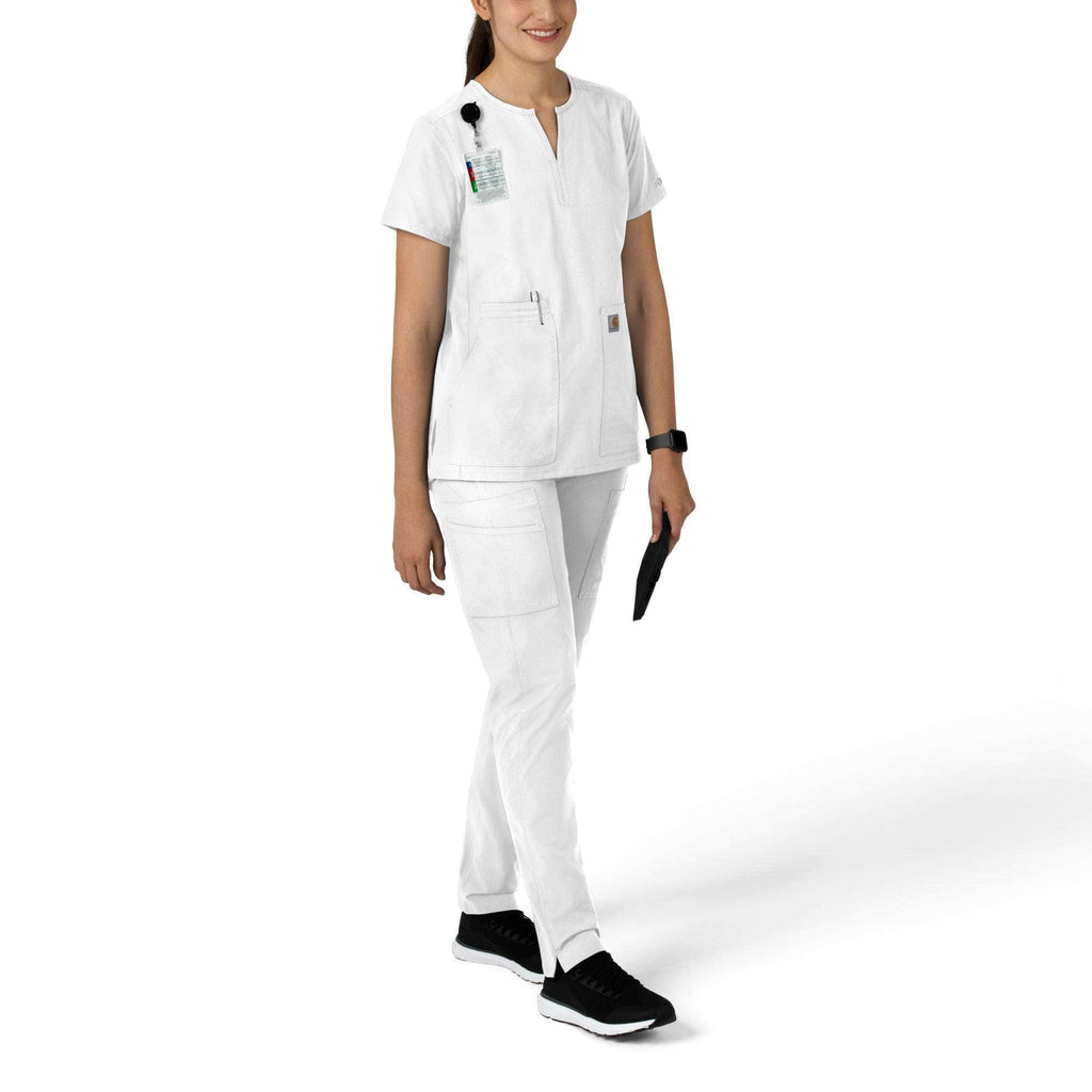 Women's force essentials notch neck tunic scrub top