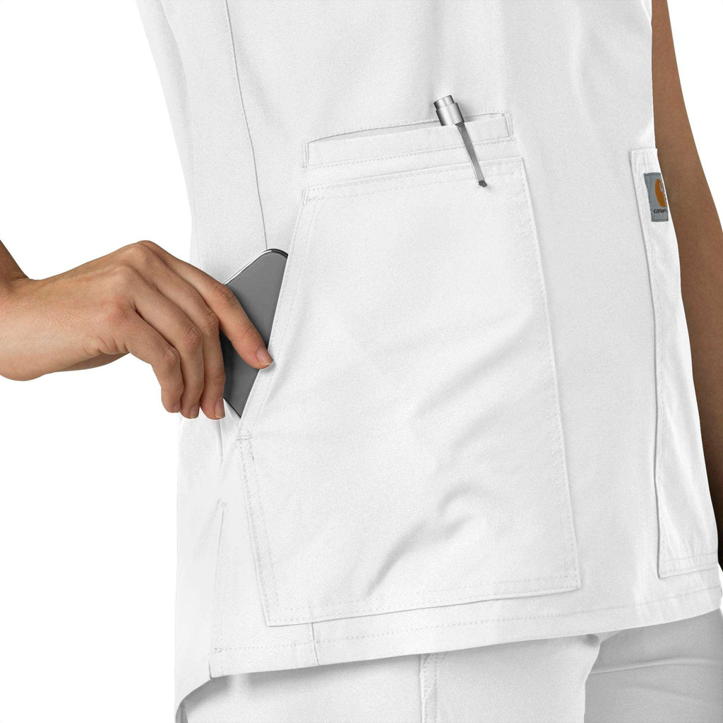 Women's force essentials notch neck tunic scrub top