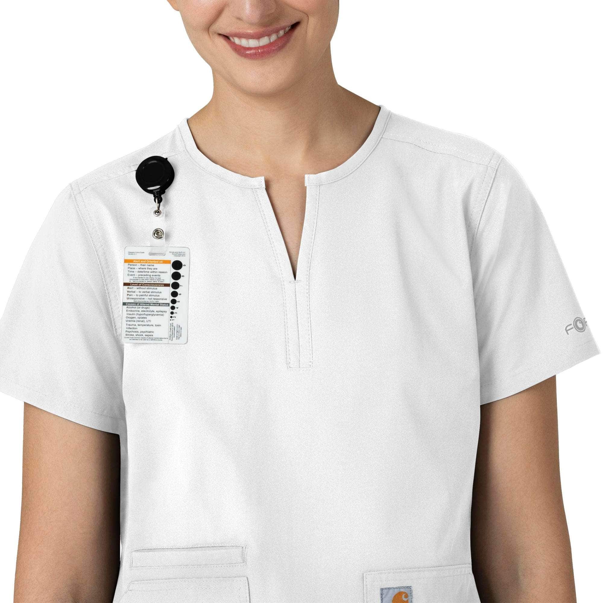 Women's force essentials notch neck tunic scrub top
