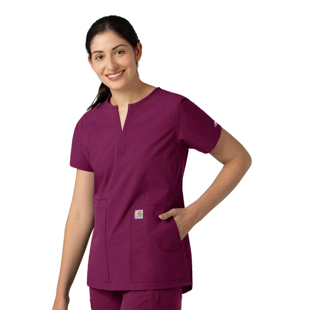 Women's force essentials notch neck tunic scrub top
