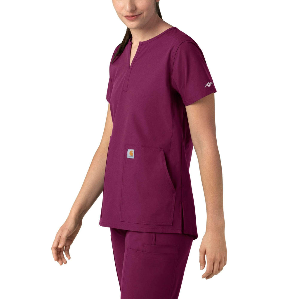Women's force essentials notch neck tunic scrub top
