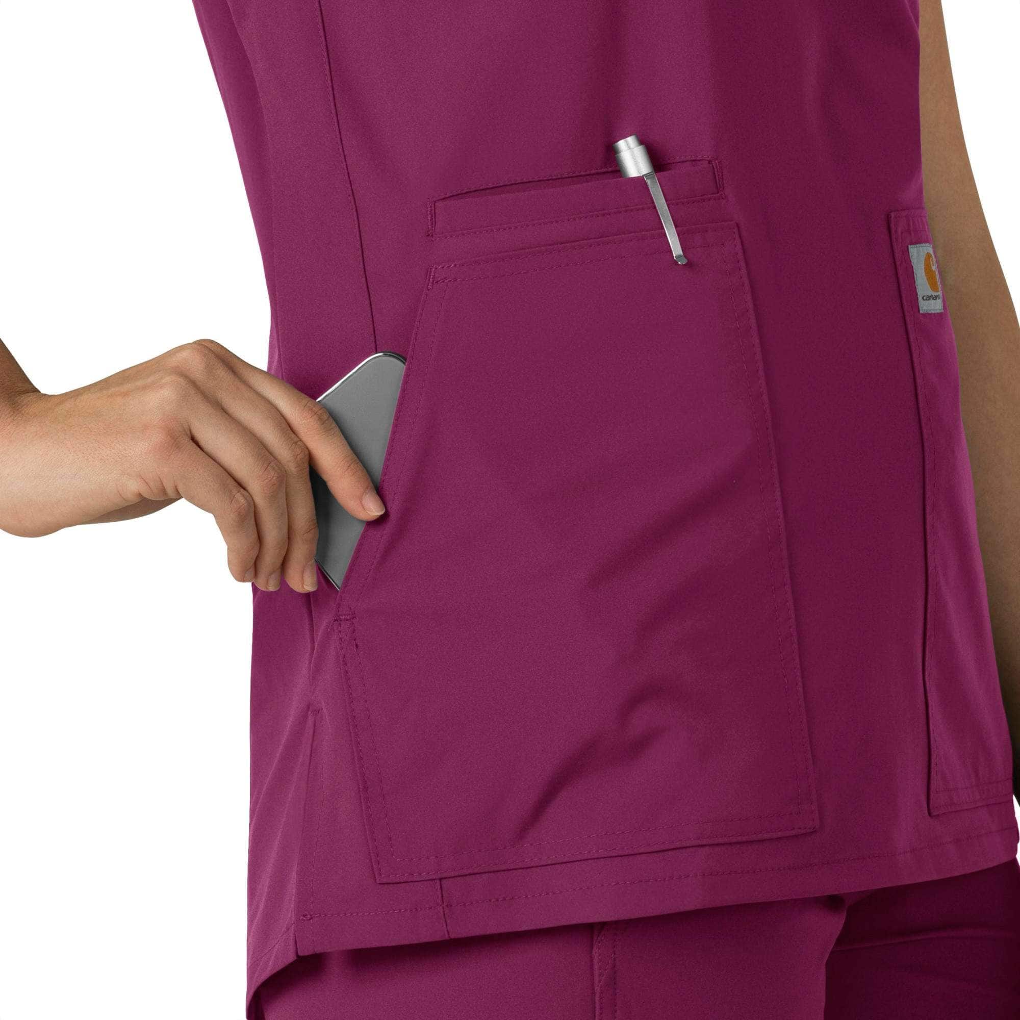 Women's force essentials notch neck tunic scrub top