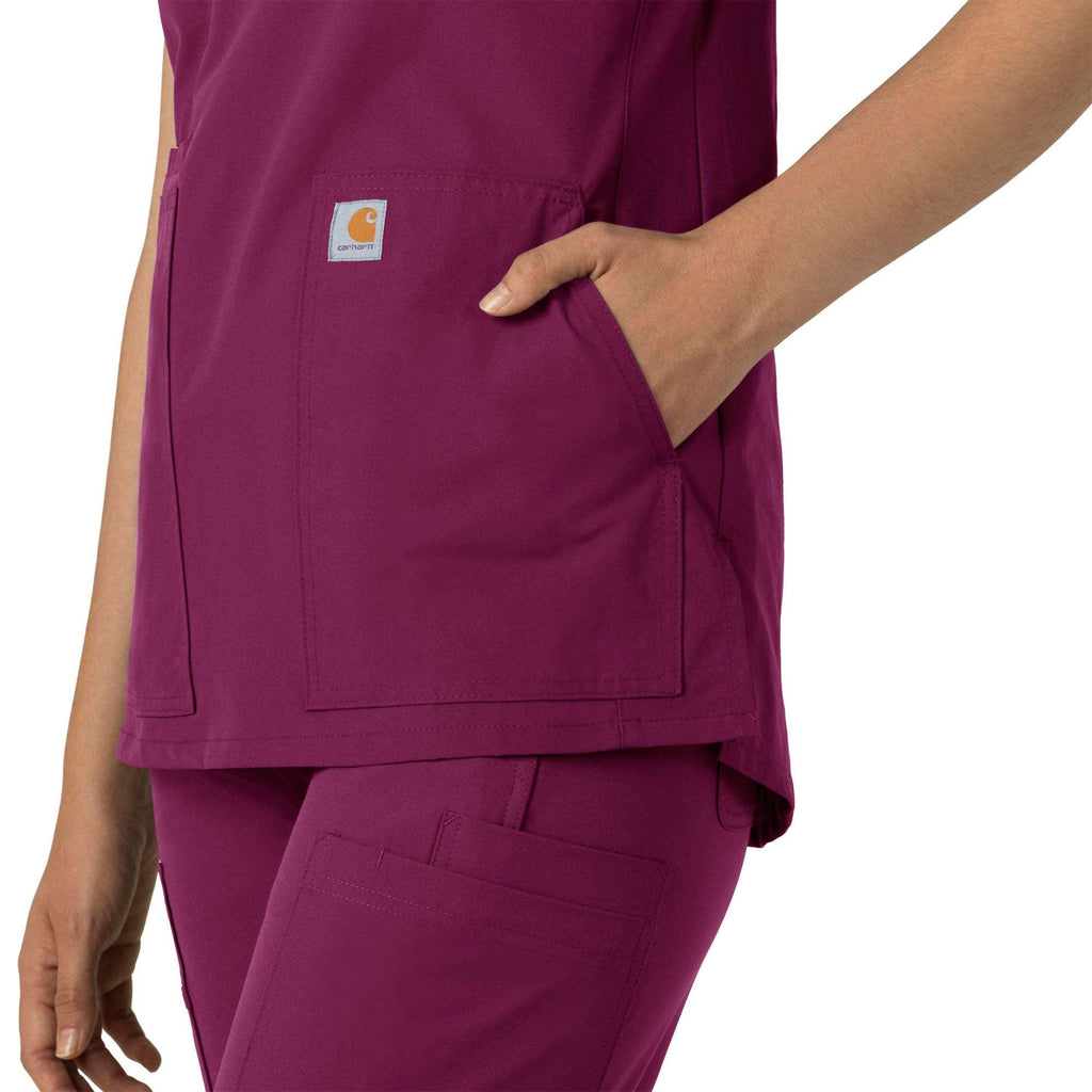 Women's force essentials notch neck tunic scrub top