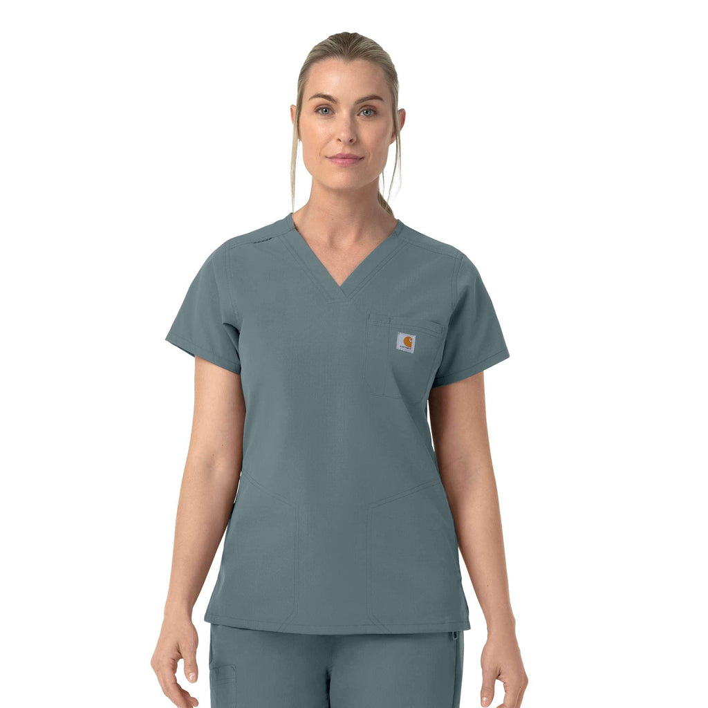 Women's rugged flex fld v-neck scrub top