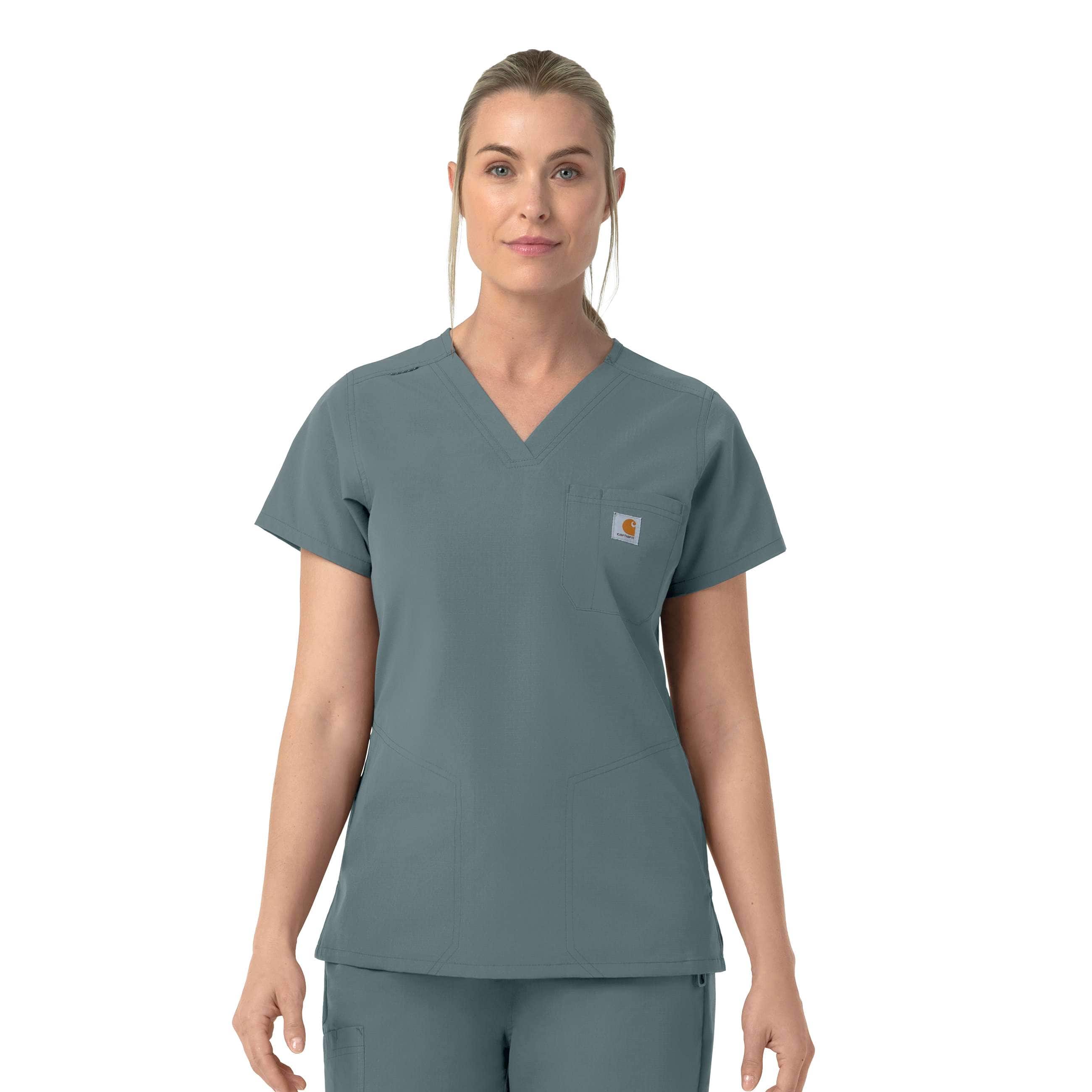 Women's rugged flex fld v-neck scrub top