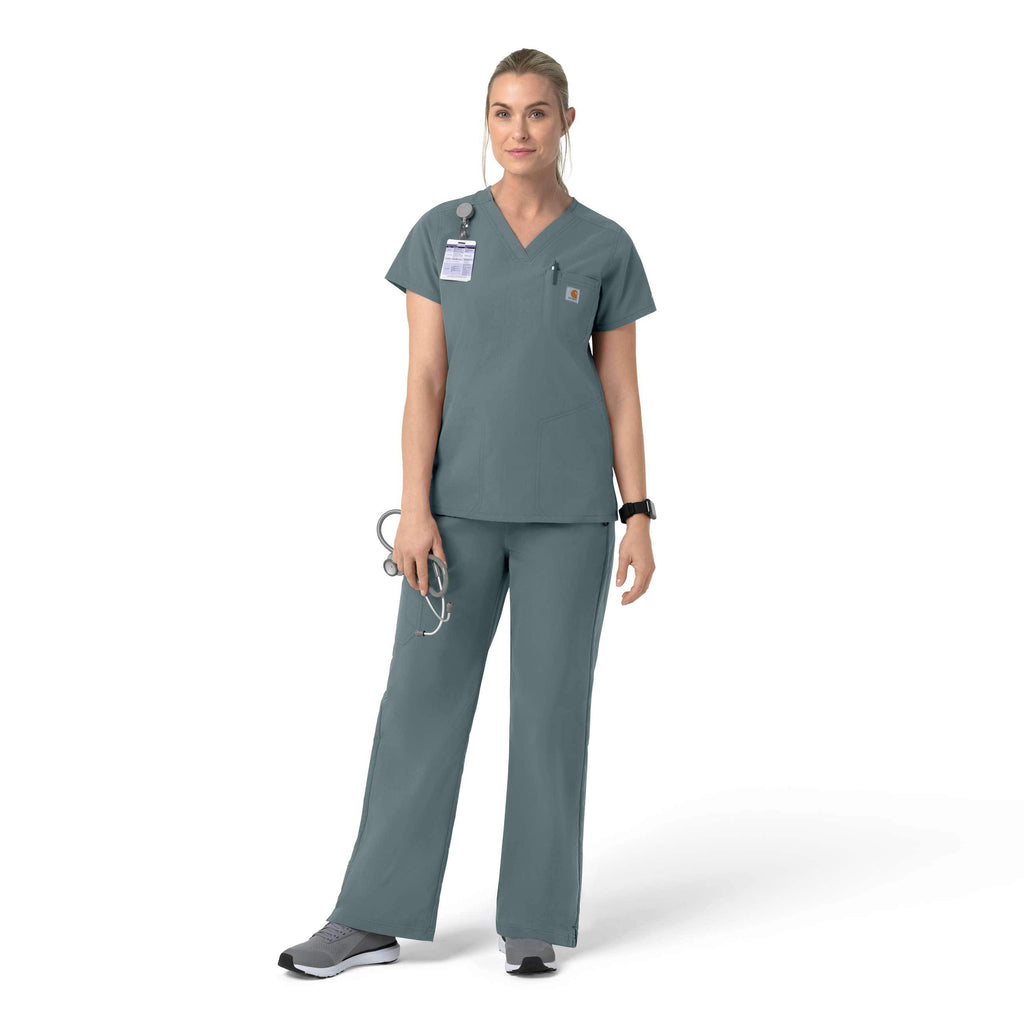 Women's rugged flex fld v-neck scrub top