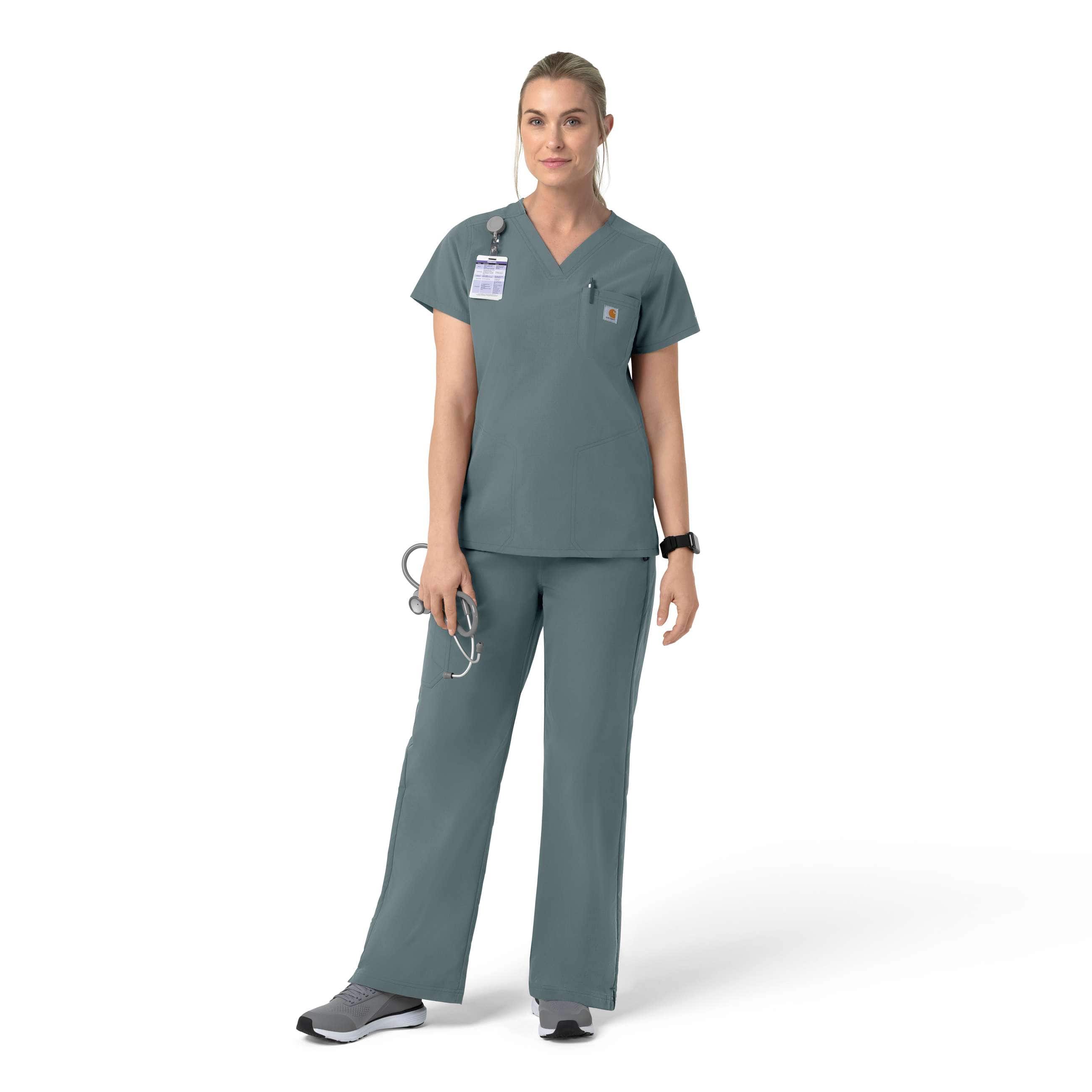 Women's rugged flex fld v-neck scrub top