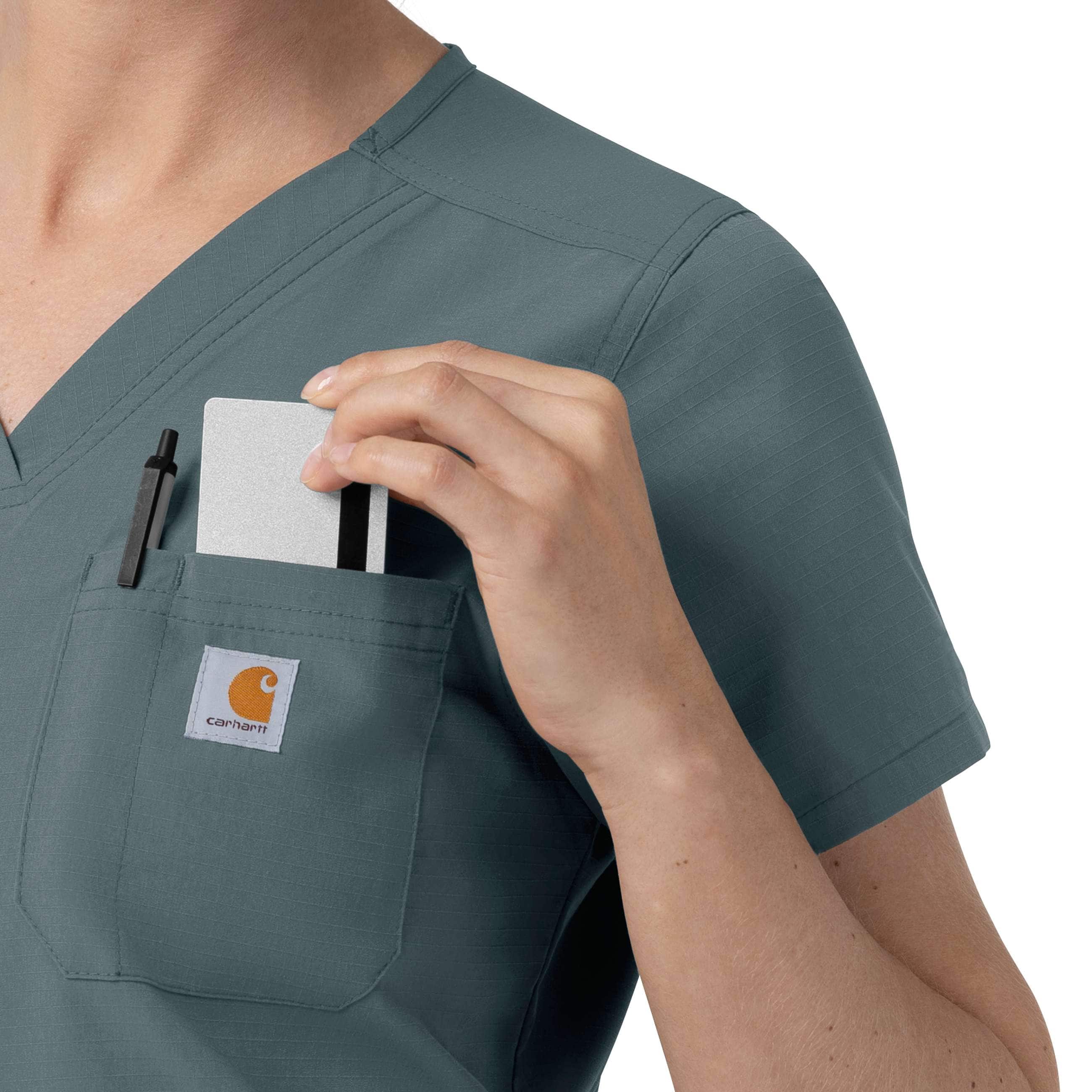 Women's rugged flex fld v-neck scrub top