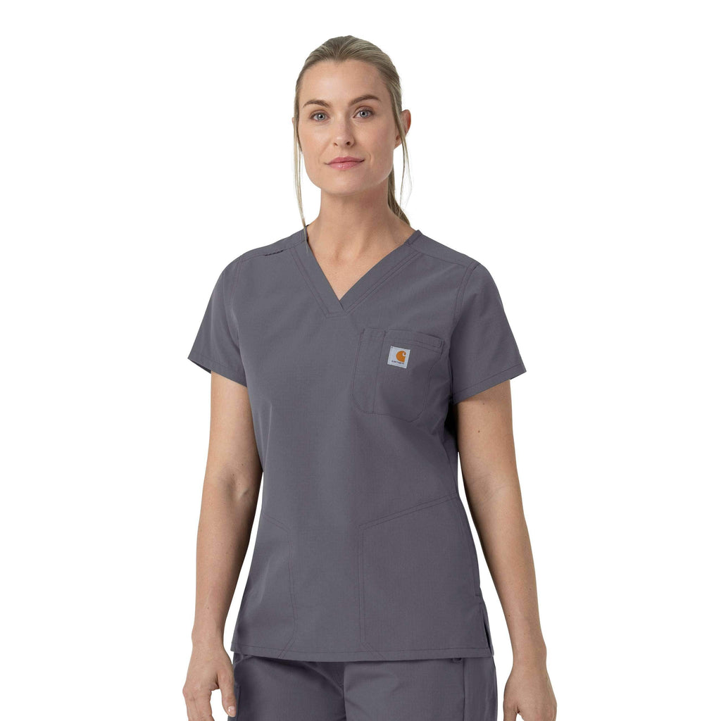 Women's rugged flex fld v-neck scrub top