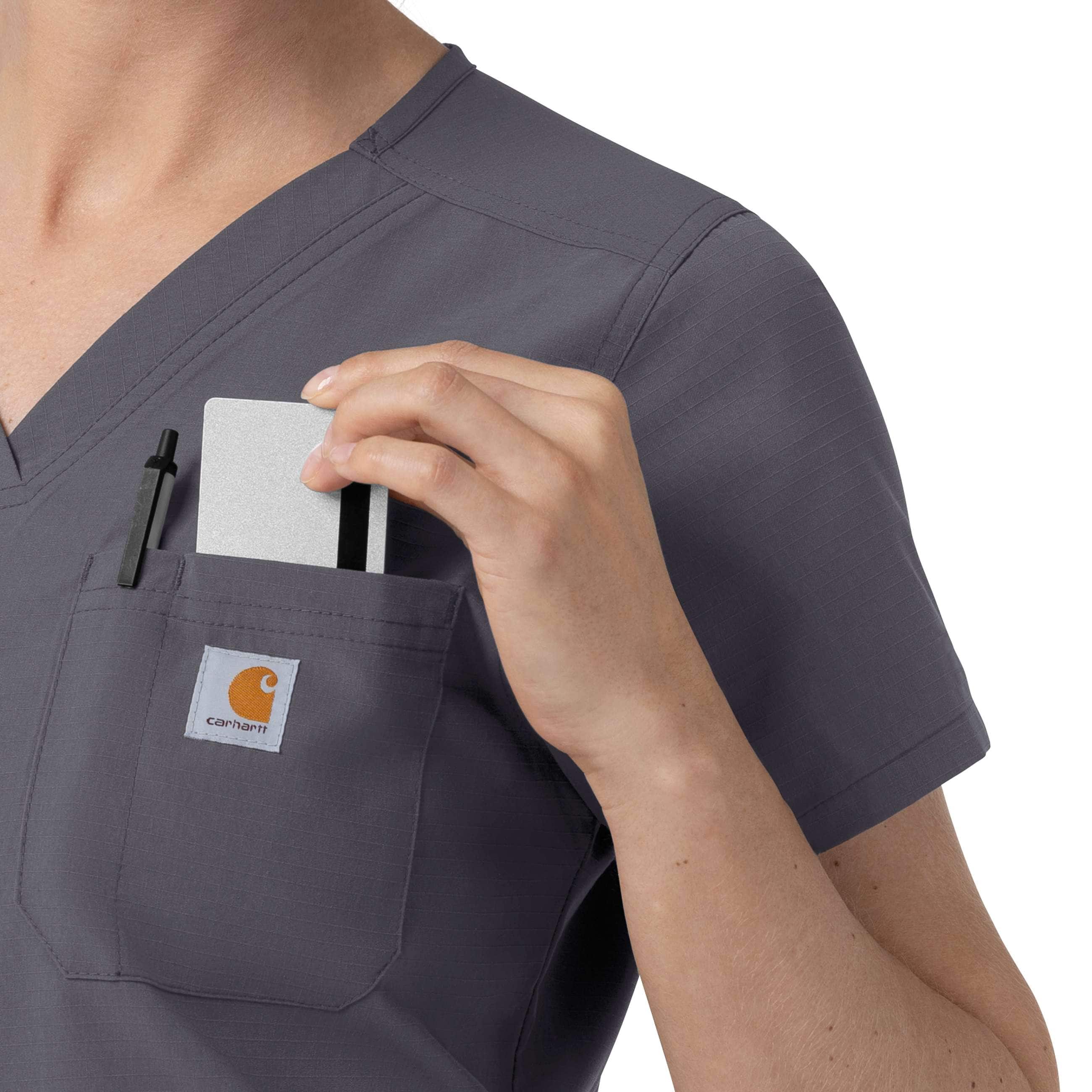 Women's rugged flex fld v-neck scrub top