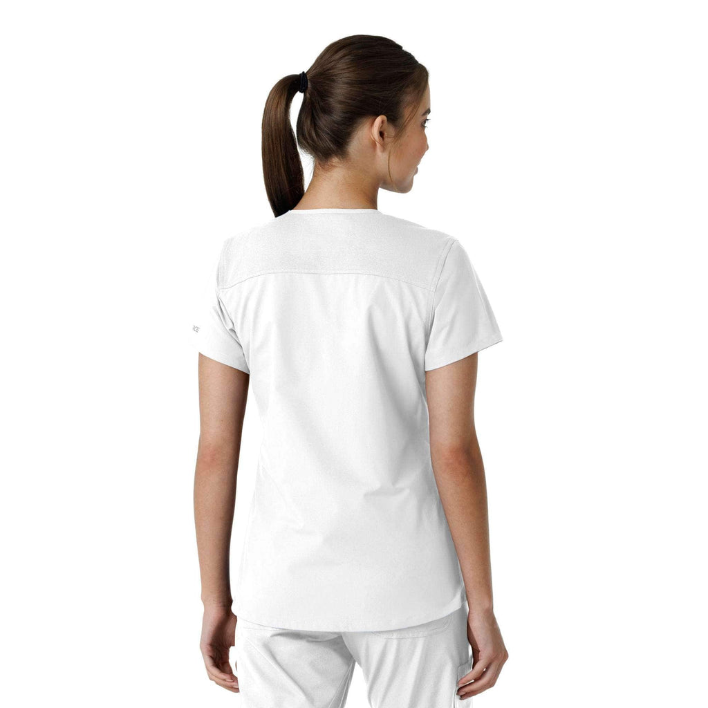 Women's force essentials v-neck knit panel scrub top