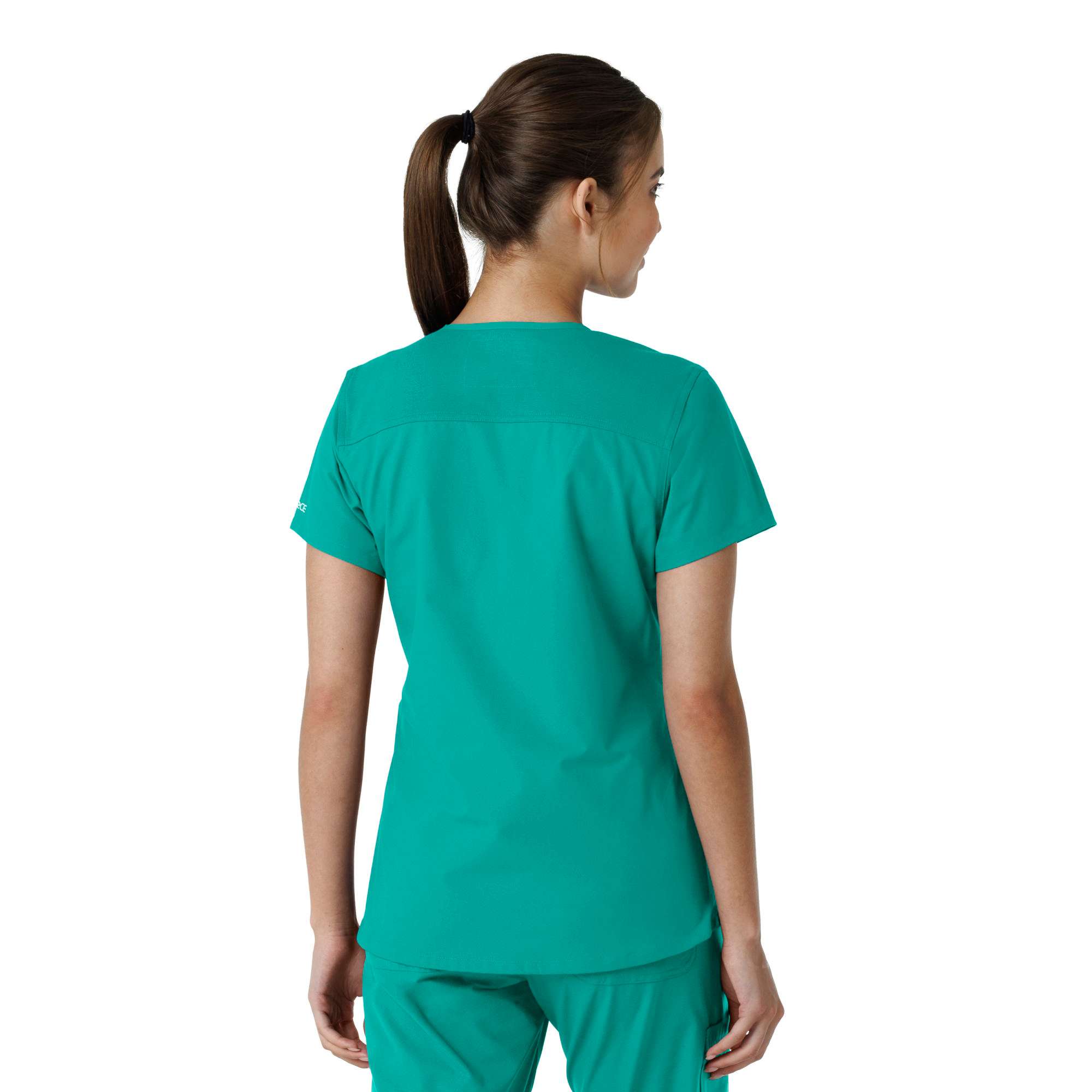 Women's force essentials v-neck knit panel scrub top