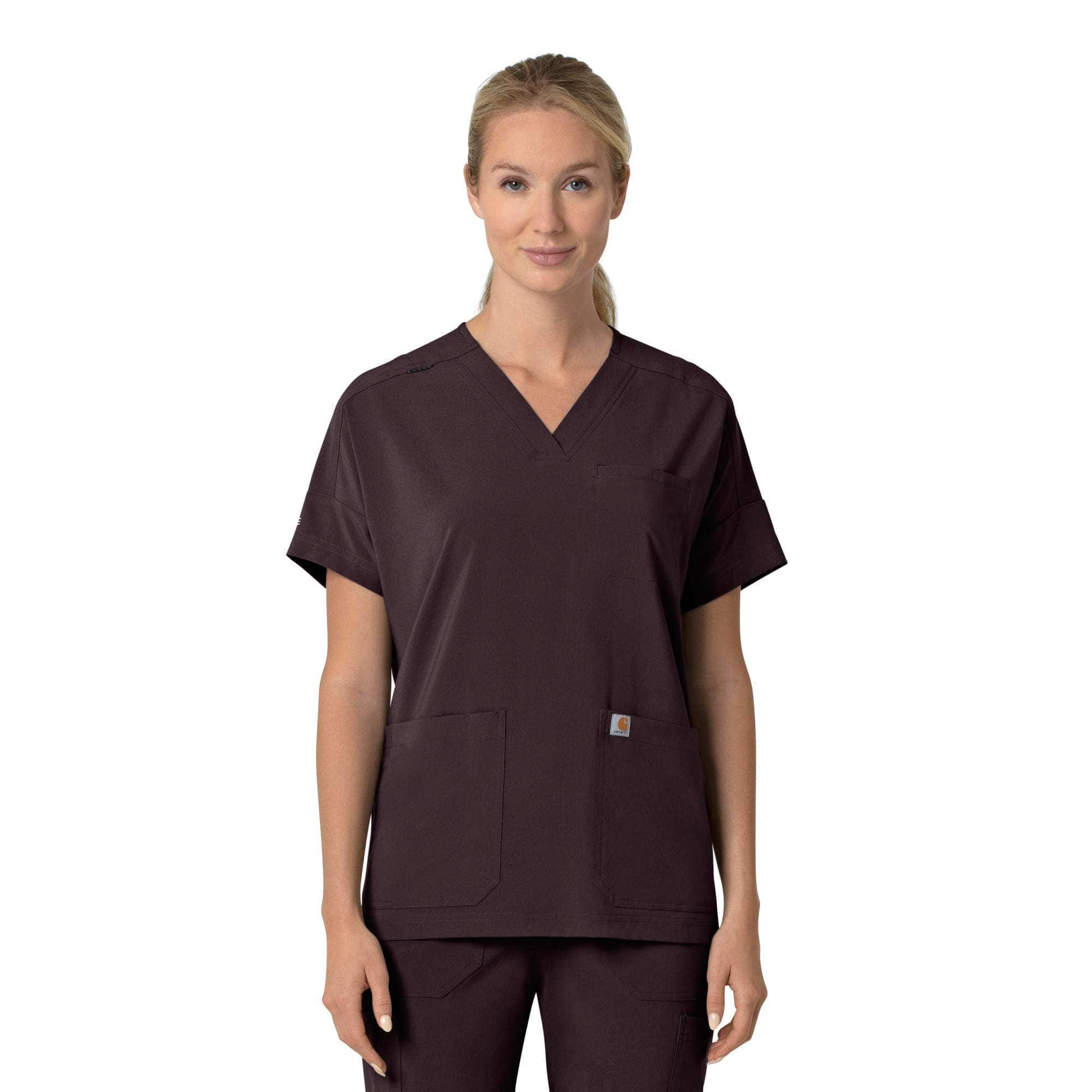 Women's force cross-flex  oversized v-neck scrub top