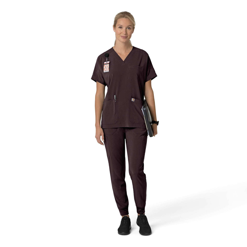 Women's force cross-flex  oversized v-neck scrub top