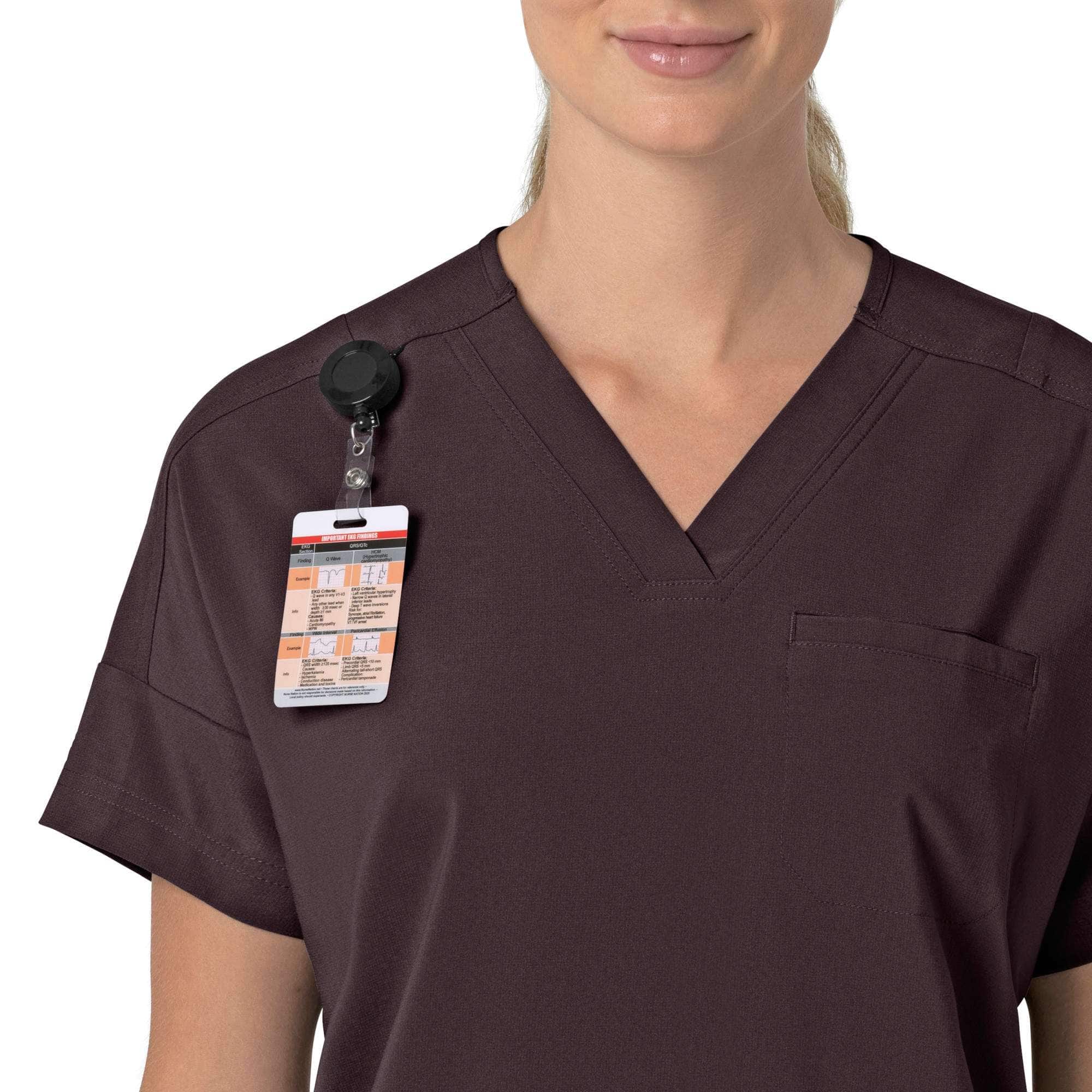 Women's force cross-flex  oversized v-neck scrub top