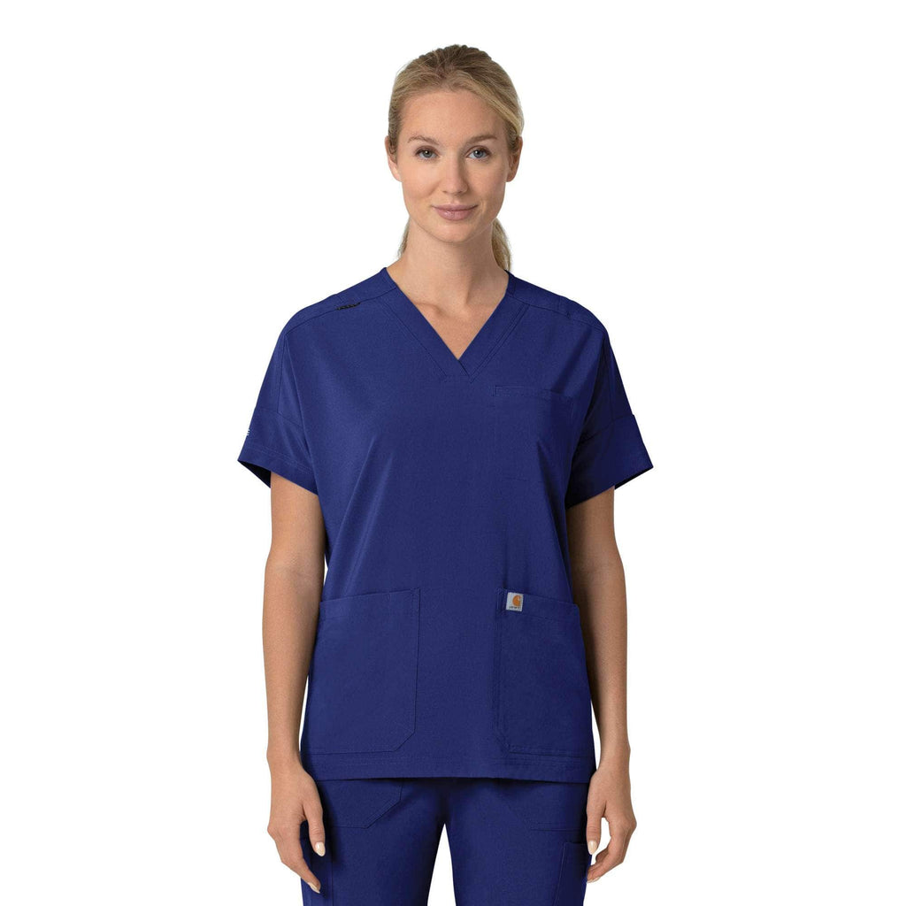 Women's force cross-flex  oversized v-neck scrub top