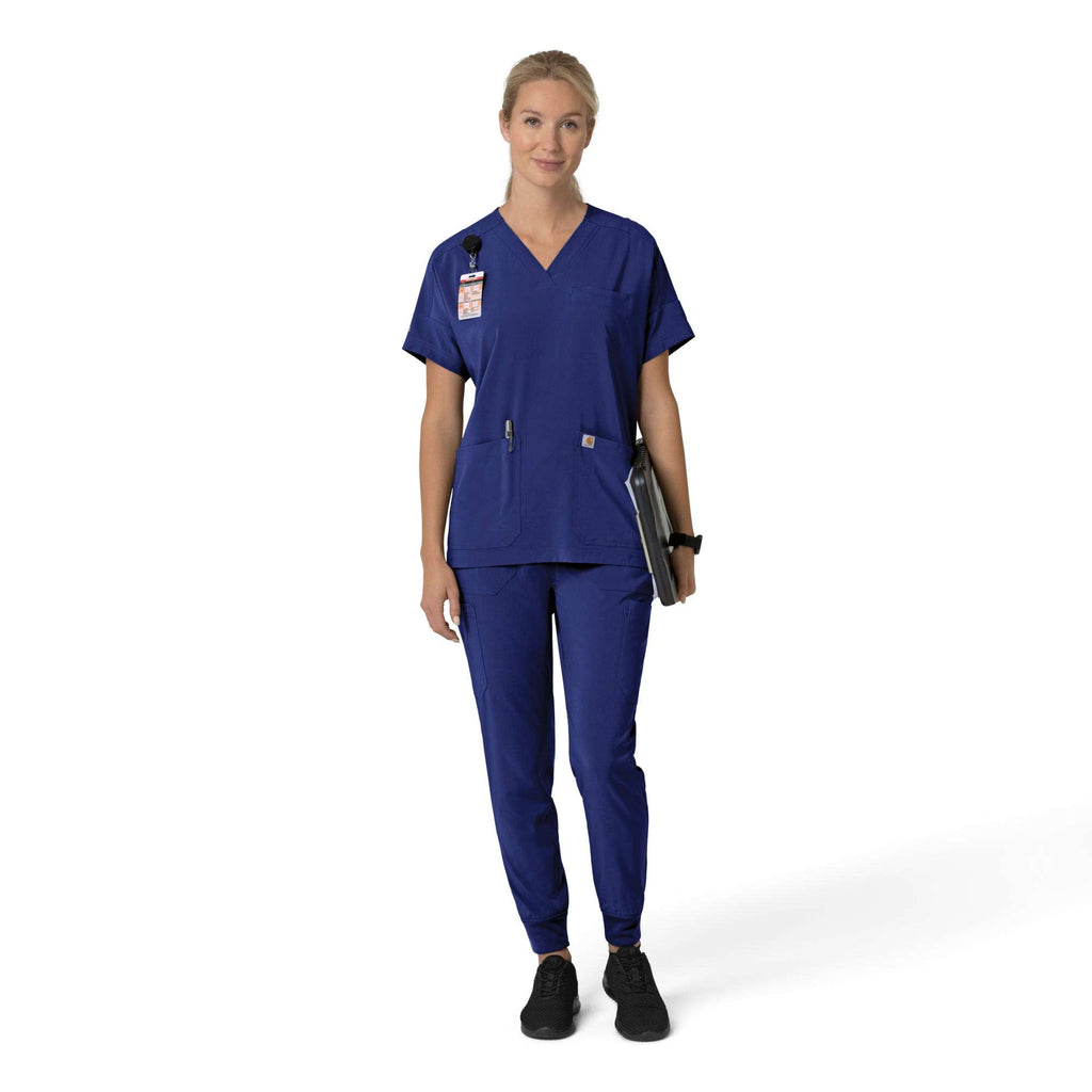 Women's force cross-flex  oversized v-neck scrub top