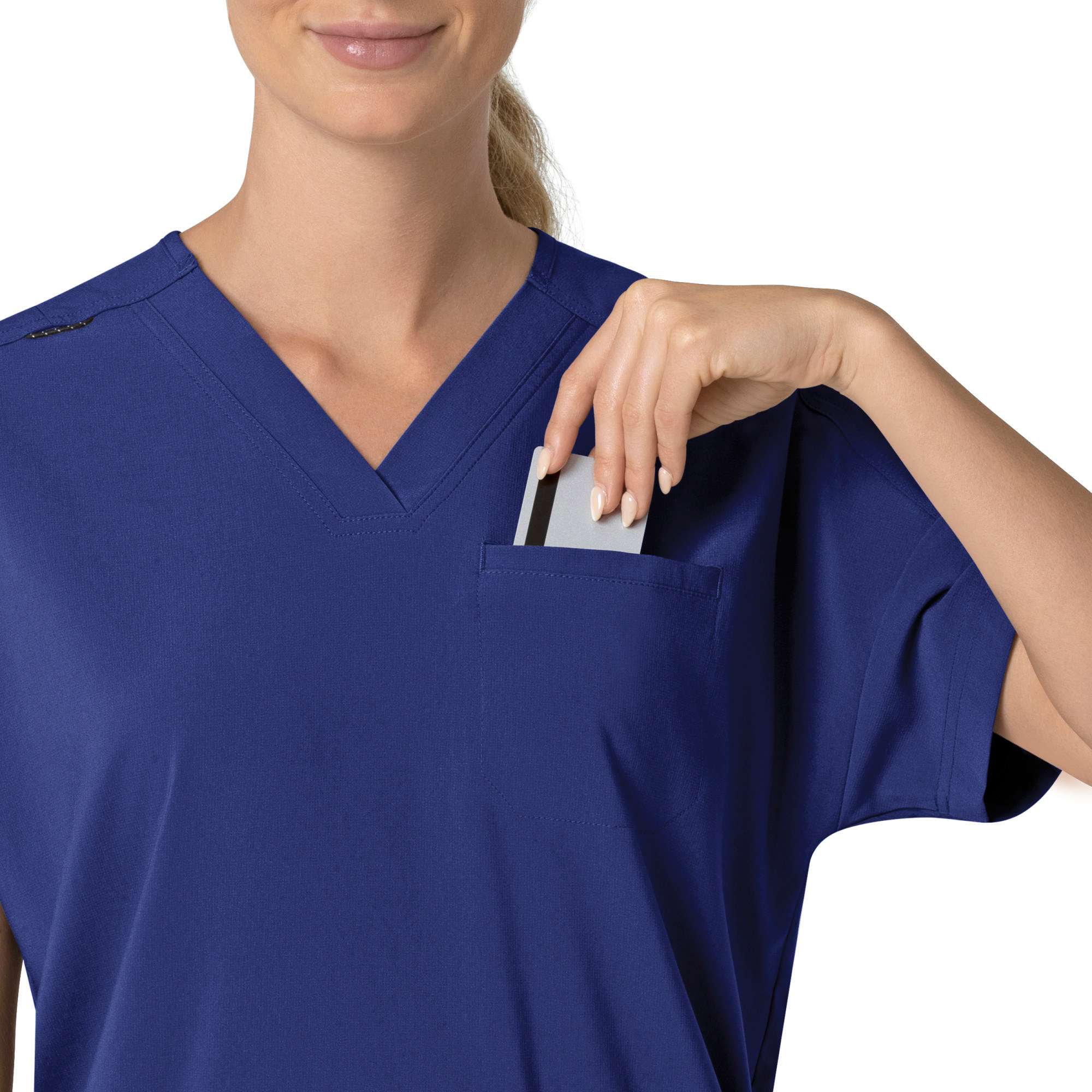Women's force cross-flex  oversized v-neck scrub top