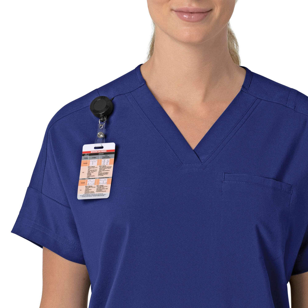 Women's force cross-flex  oversized v-neck scrub top