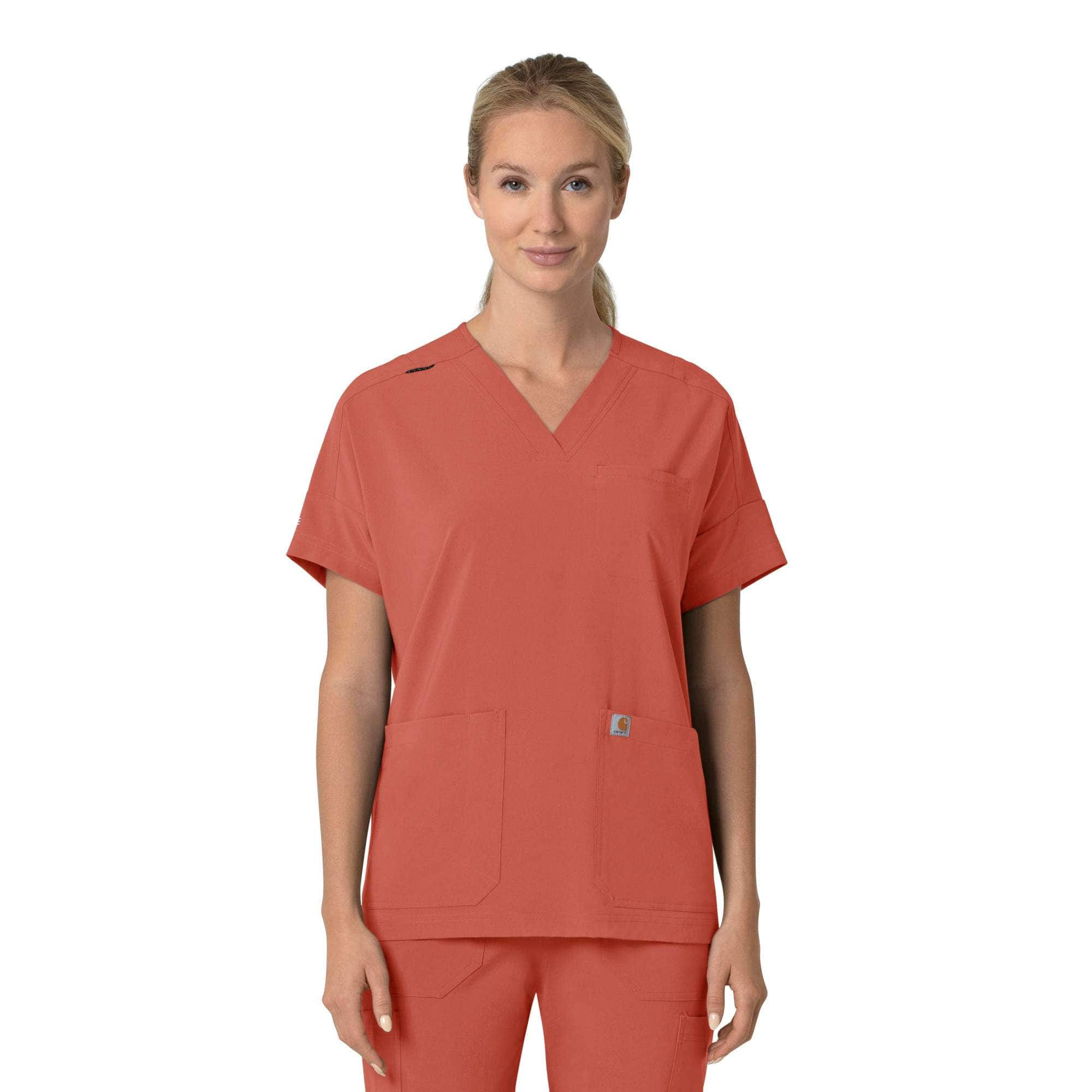 Women's force cross-flex  oversized v-neck scrub top