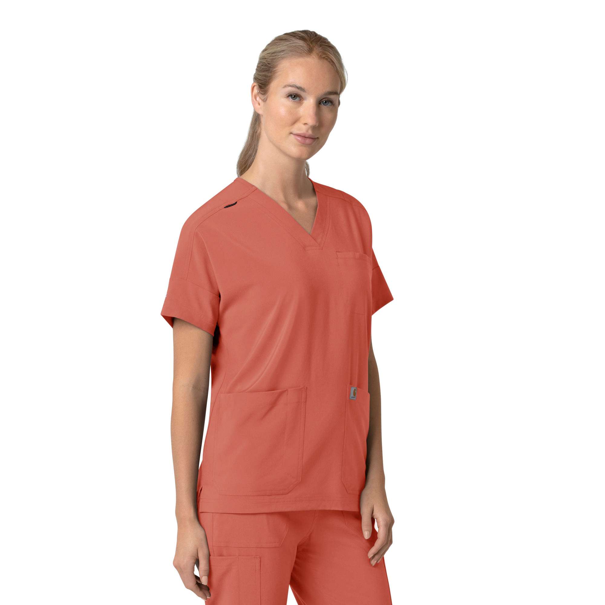 Women's force cross-flex  oversized v-neck scrub top