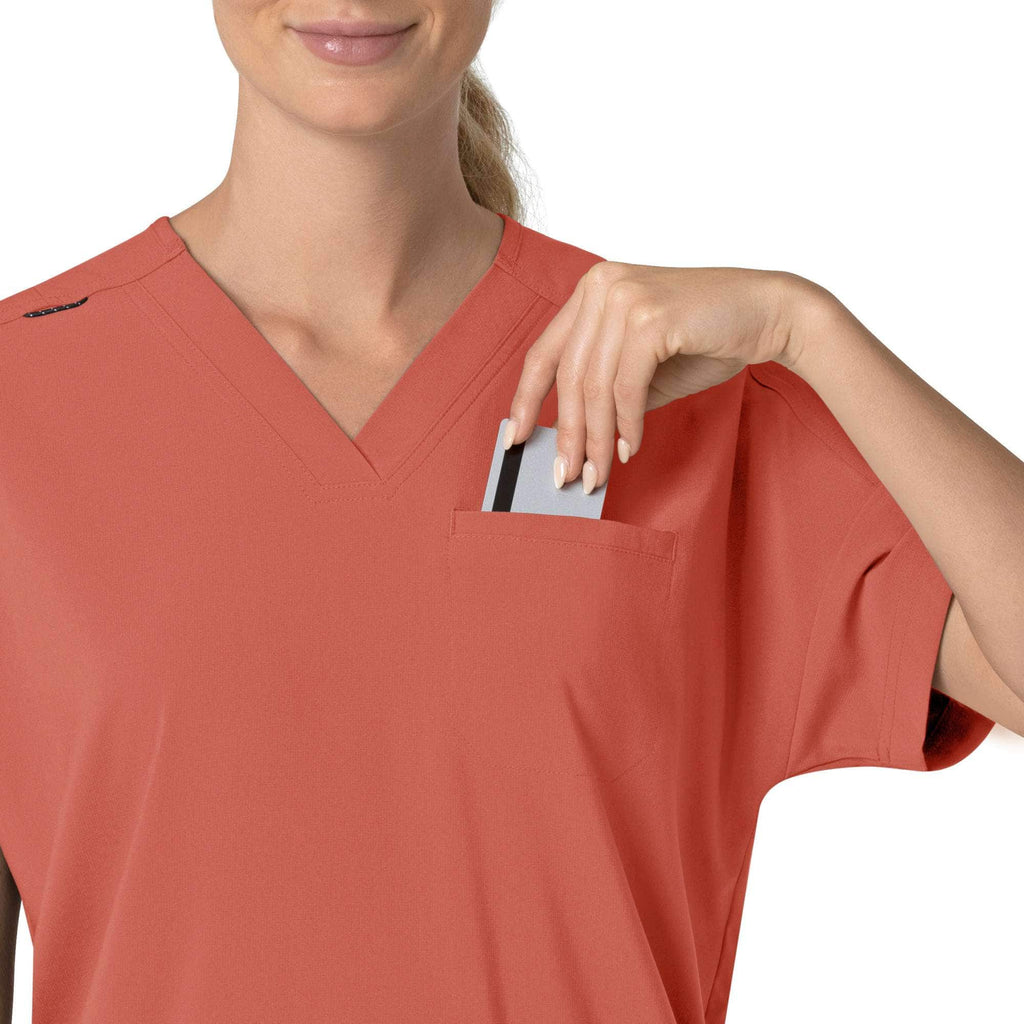 Women's force cross-flex  oversized v-neck scrub top
