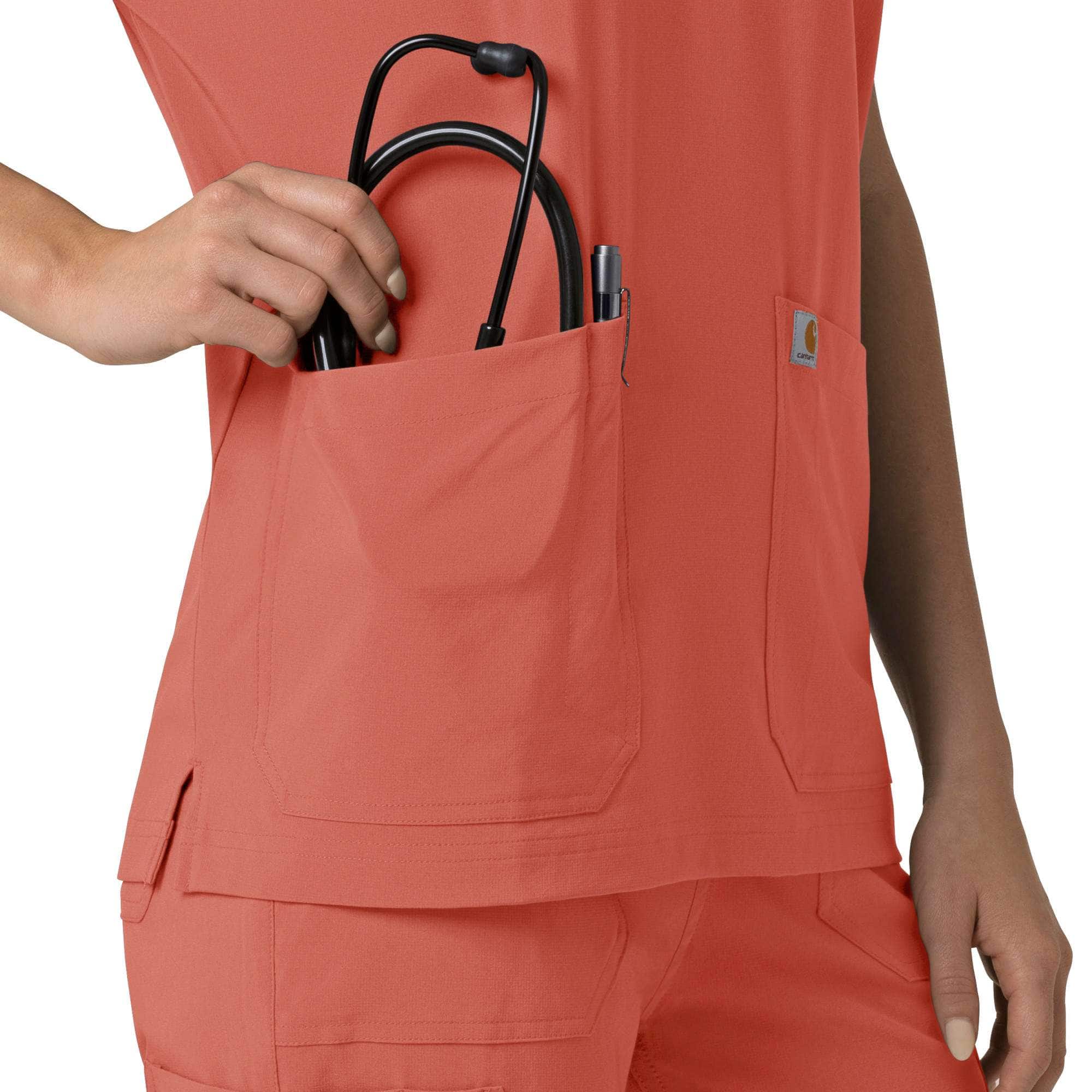 Women's force cross-flex  oversized v-neck scrub top