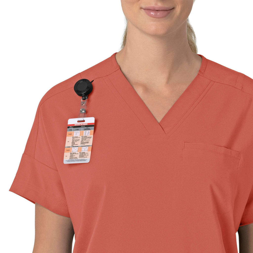 Women's force cross-flex  oversized v-neck scrub top