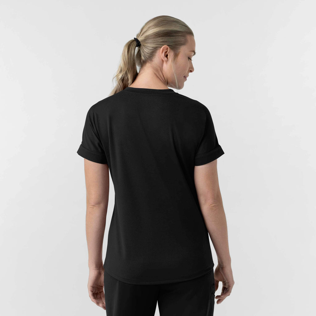 Women's force cross-flex knit v-neck scrub top
