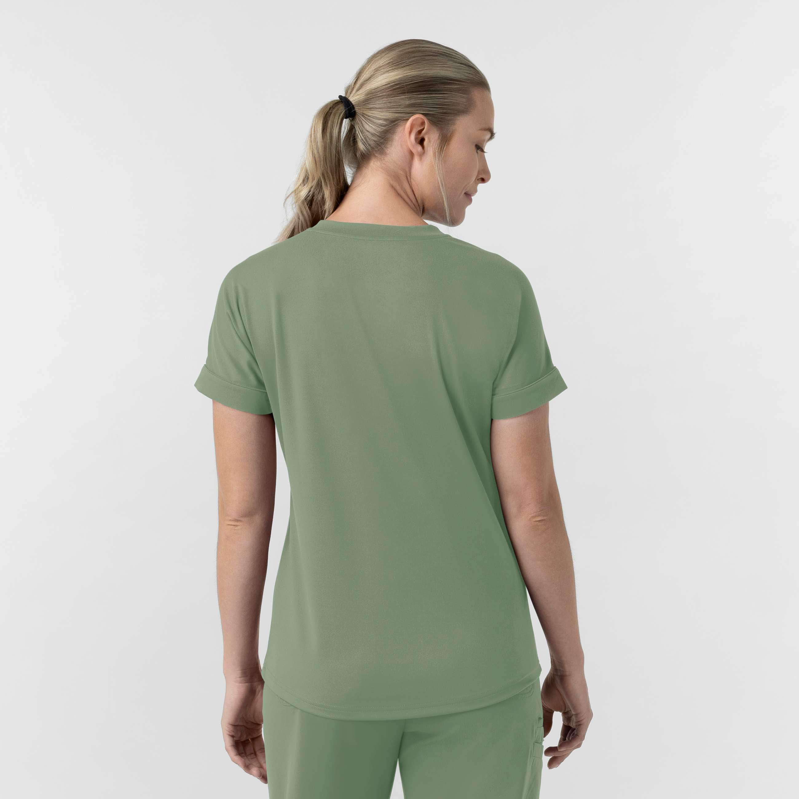 Women's force cross-flex knit v-neck scrub top