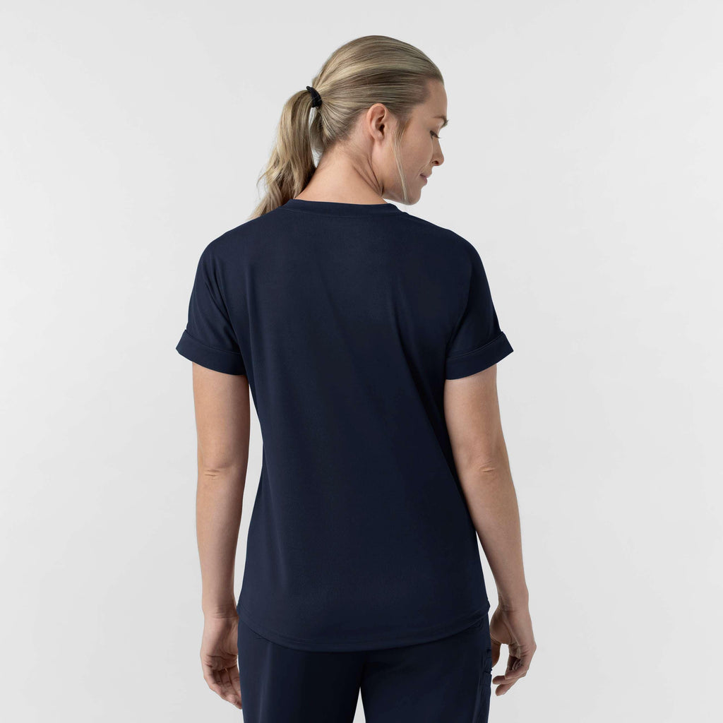 Women's force cross-flex knit v-neck scrub top