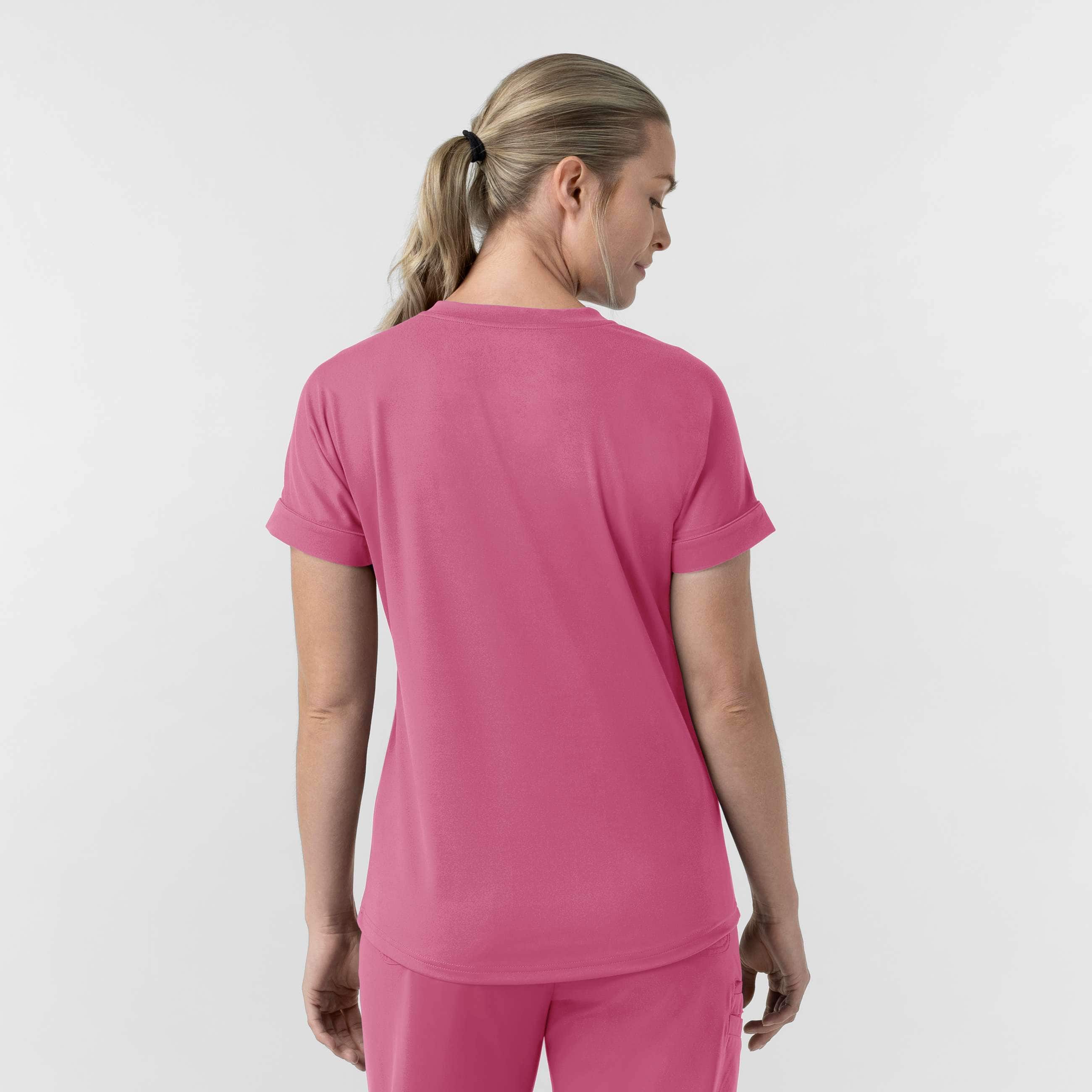 Women's force cross-flex knit v-neck scrub top