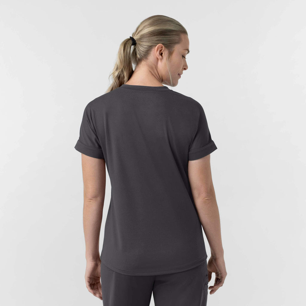 Women's force cross-flex knit v-neck scrub top