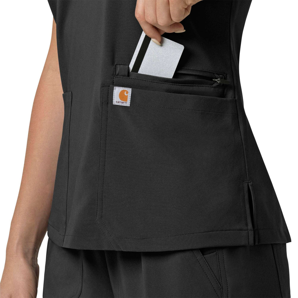 Women's force cross-flex  flex panel v-neck scrub top