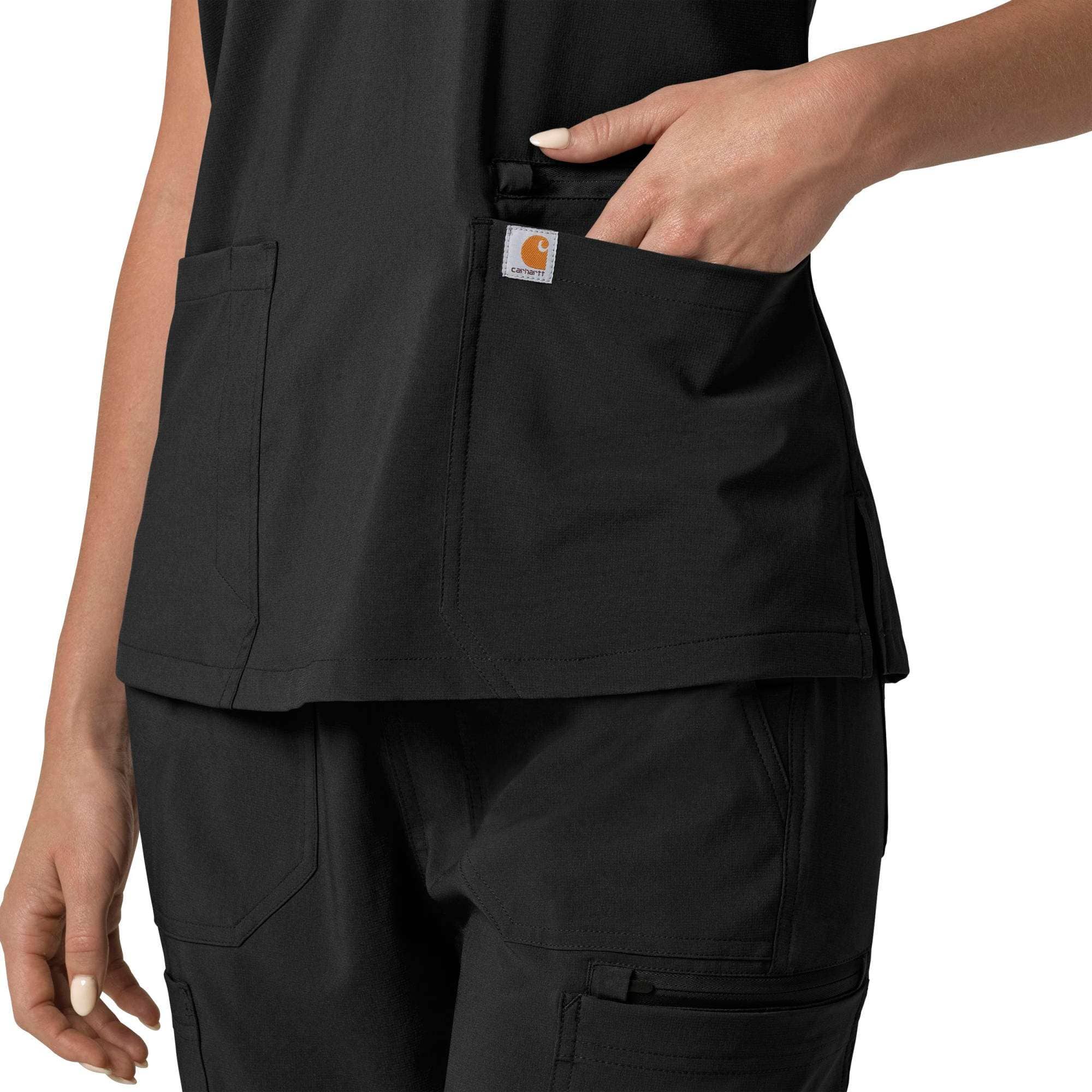 Women's force cross-flex  flex panel v-neck scrub top