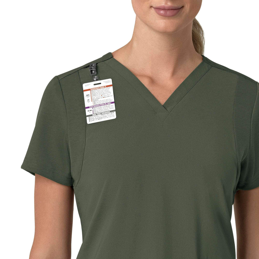 Women's force cross-flex  flex panel v-neck scrub top
