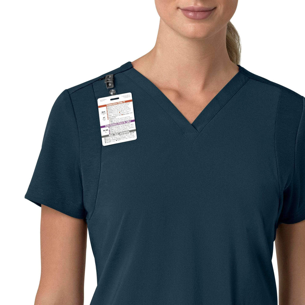 Women's force cross-flex  flex panel v-neck scrub top
