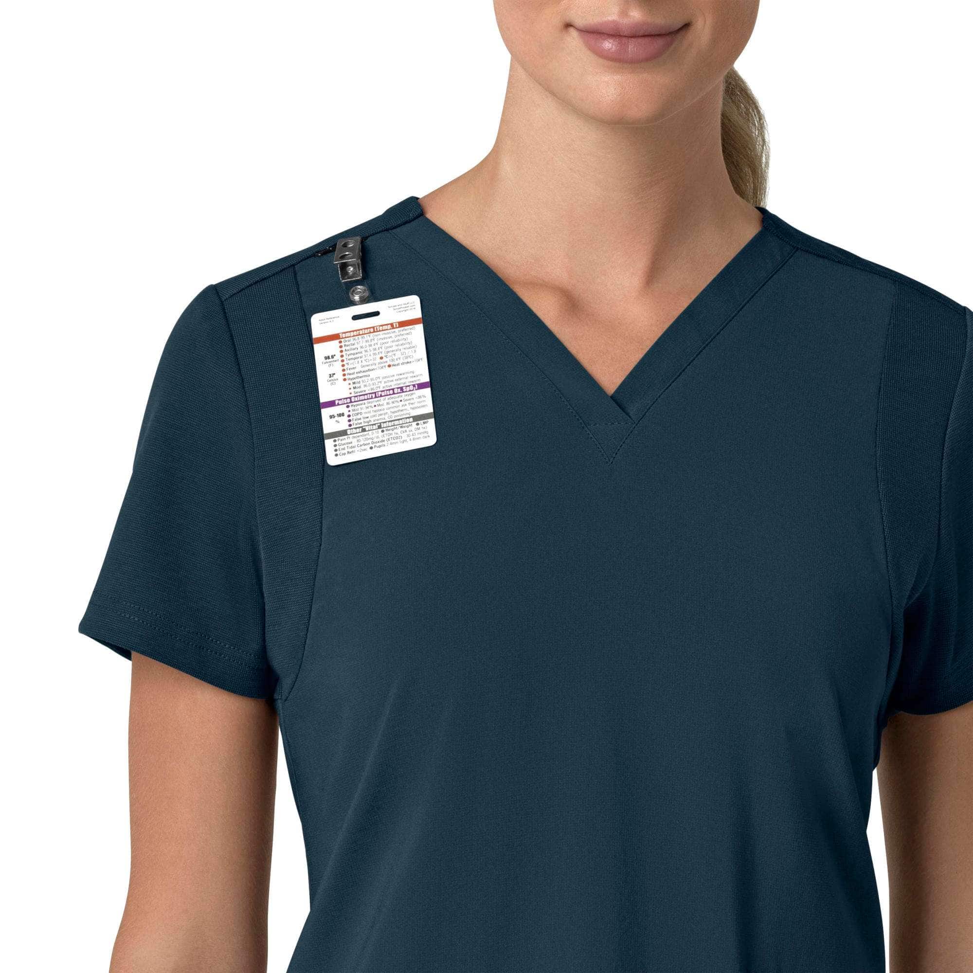 Women's force cross-flex  flex panel v-neck scrub top