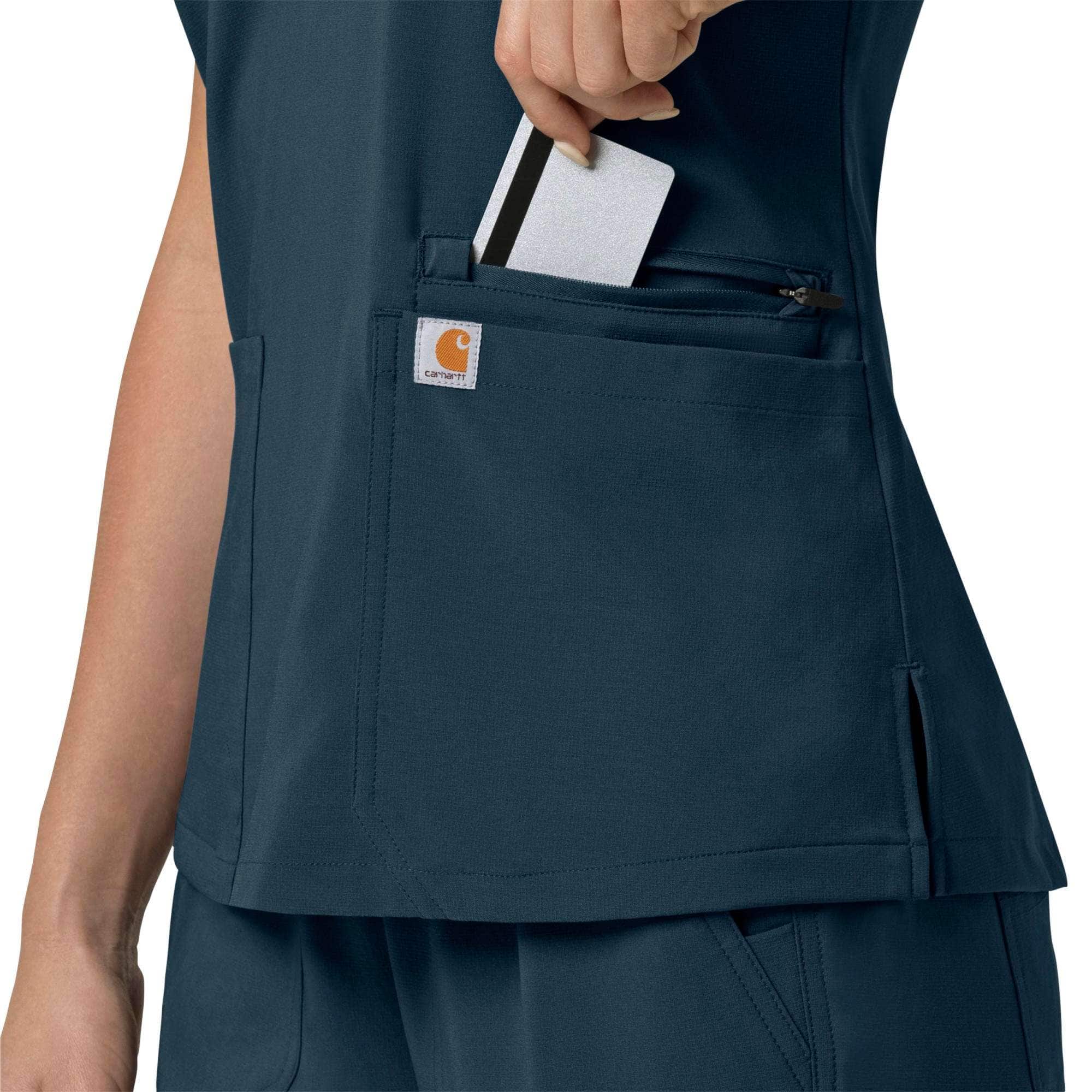 Women's force cross-flex  flex panel v-neck scrub top